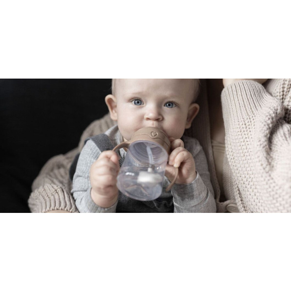 Фото - Поильник-непроливайка детский Lovi с трубочкой и утяжелителем 150 мл - коричневая (35/363)