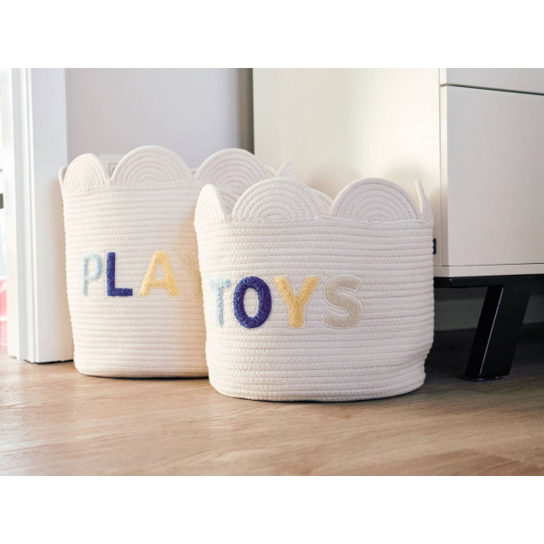 Фото - Корзина для игрушек Childhome Flower 30x30x30 см White (CCBAFL30)