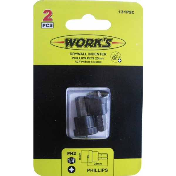Фото - Набор бит для отвертки Works PH2x25 2 шт. (131P2С/2753507)