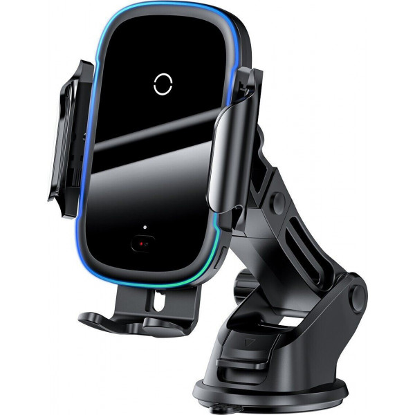 Фото - Автодержатель с беспроводной зарядкой Baseus Baseus Light Electric Holder Wireless Charger 15W Black (WXHW03-01)