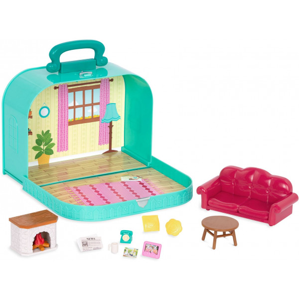 Фото - Коллекционные фигурки Li'l Woodzeez Гостиная. Кейс Голубой с аксессуарами (WZ6599Z)