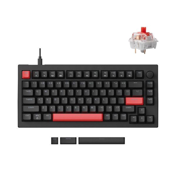 Фото - Клавиатура проводная игровая Lemokey X4 84Key, Keychron Red, USB-A, QMK/VIA, Hot-Swap, EN/UKR, RGB Black (X4-H1-UA) Фото - Клавиатура проводная игровая Lemokey X4 84Key, Keychron Red, USB-A, QMK/VIA, Hot-Swap, EN/UKR, RGB Black (X4-H1-UA)