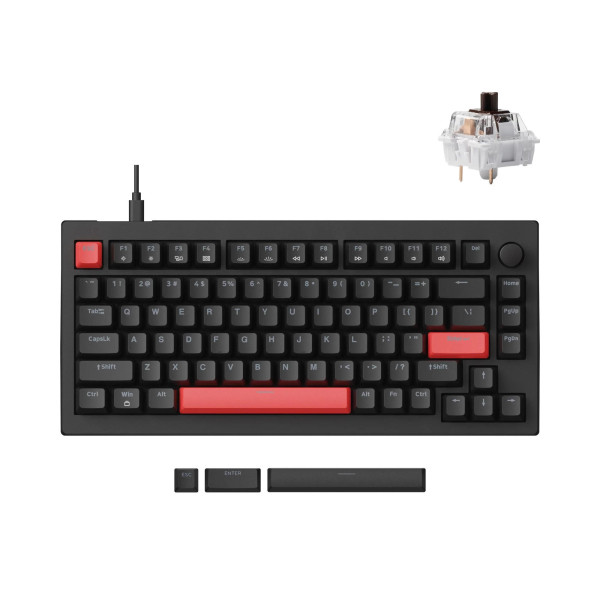 Фото - Клавиатура проводная игровая Lemokey X4 84Key, Keychron Brown, USB-A, QMK/VIA, Hot-Swap, EN/UKR, RGB Black (X4-H3-UA) Фото - Клавиатура проводная игровая Lemokey X4 84Key, Keychron Brown, USB-A, QMK/VIA, Hot-Swap, EN/UKR, RGB Black (X4-H3-UA)