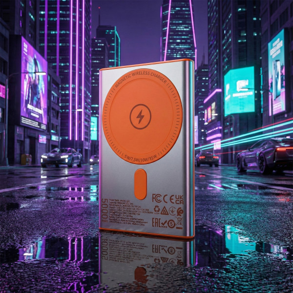 Фото - Батарея мобильная HOCO Q32 Bird PD20W Magnetic Wireless (5000 mAh) Titanium Gold (714740)