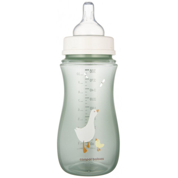 Фото - Бутылочка для кормления Canpol babies антиколиковая с широким отверстием 300 мл Easystart - Гуси (35/246)