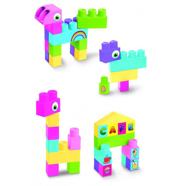 Фото - Пластиковый конструктор для малышей Wader Kids Blocks 26 эл. розовый (41590)