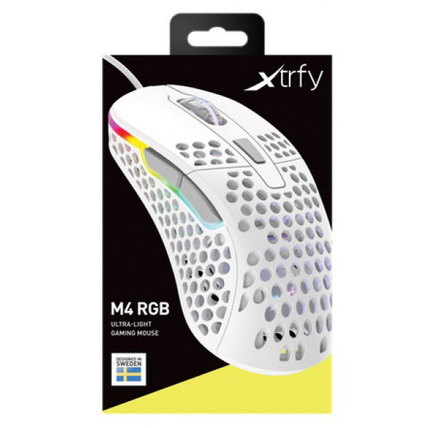 Фото - Мышь проводная игровая Xtrfy M4 RGB White (XG-M4-RGB-WHITE)