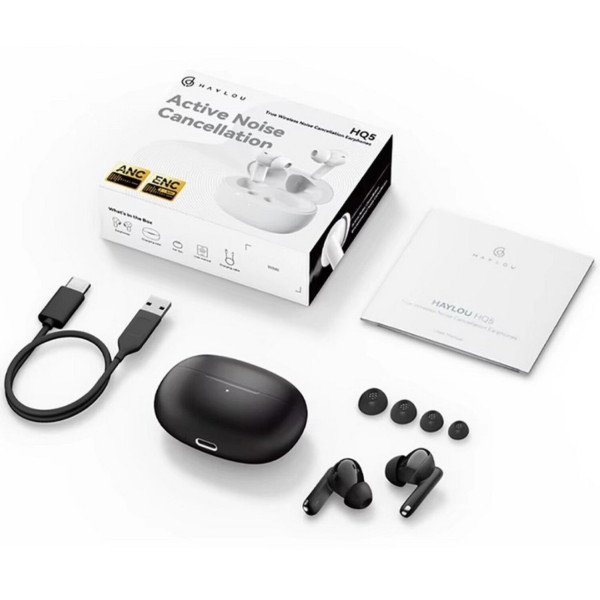 Фото - Наушники вкладыши беспроводные TWS Haylou HQ5 (T020 Black)