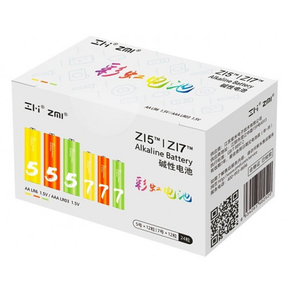 Фото - Батарейка тип AAA ZMI 24 шт. (AAA 12 шт. + AA 12 шт.) (3059770)
