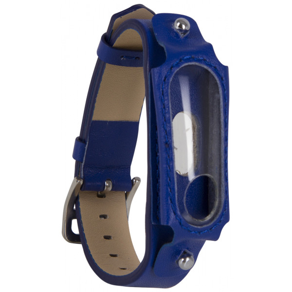 Фото - Ремешок для фитнес-браслета Xiaomi L2 Leather Belt Blue (XMB2LB-L2-BL)