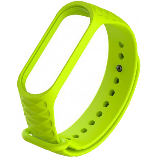 Фото - Ремешок для фитнес-браслета Xiaomi Ribbed Strap for Mi Band 3 Lime Green (XMB3-RIB-LGR)