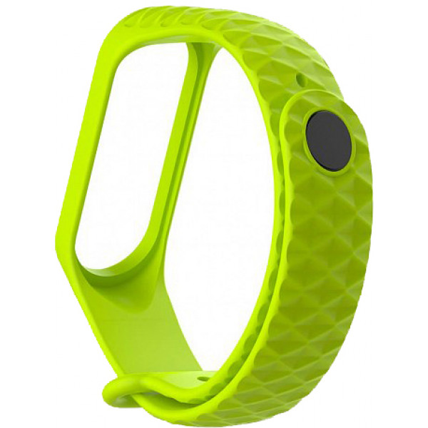 Фото - Ремешок для фитнес-браслета Xiaomi Ribbed Strap for Mi Band 3 Lime Green (XMB3-RIB-LGR)