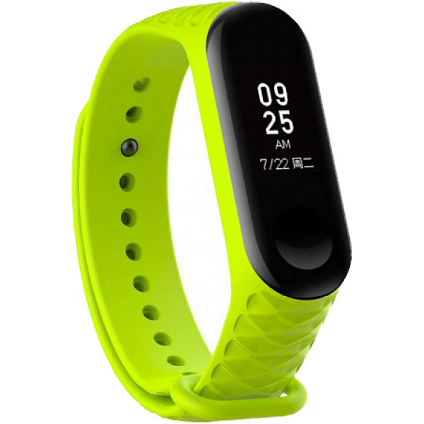 Фото - Ремешок для фитнес-браслета Xiaomi Ribbed Strap for Mi Band 3 Lime Green (XMB3-RIB-LGR)