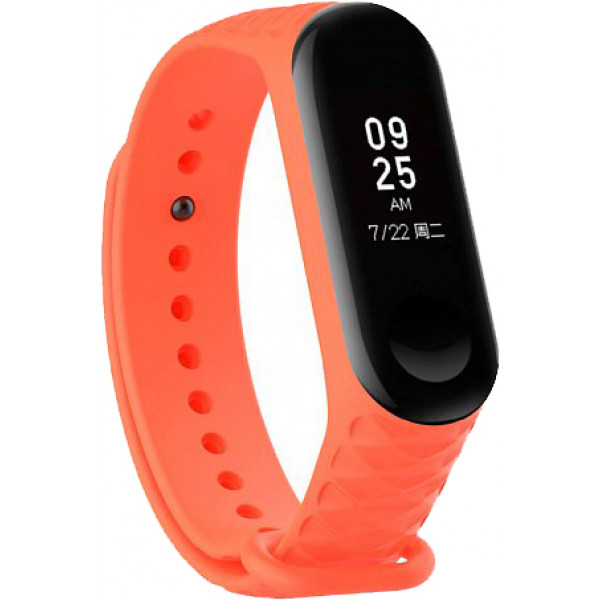 Фото - Ремешок для фитнес-браслета Xiaomi Ribbed Strap for Mi Band 3 Orange (XMB3-RIB-ORG)