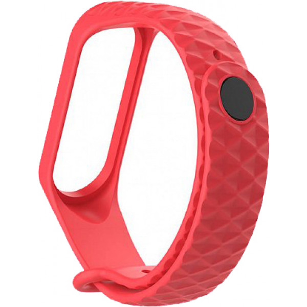 Фото - Ремешок для фитнес-браслета Xiaomi Ribbed Strap for Mi Band 3 Red (XMB3-RIB-RD)
