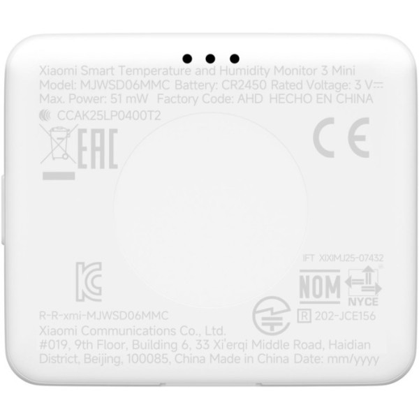 Фото - Беспроводной датчик температуры и влажности воздуха Xiaomi 3 Mini QBH4312GL White (1163928)