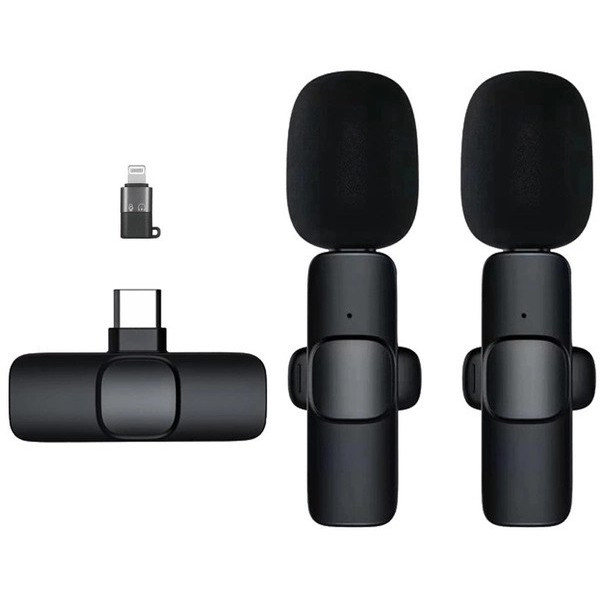 Фото - Уценка - Микрофон для смартфона XOKO K9-2 с адаптером Lightning-Type-C (XK-K9-2BK)