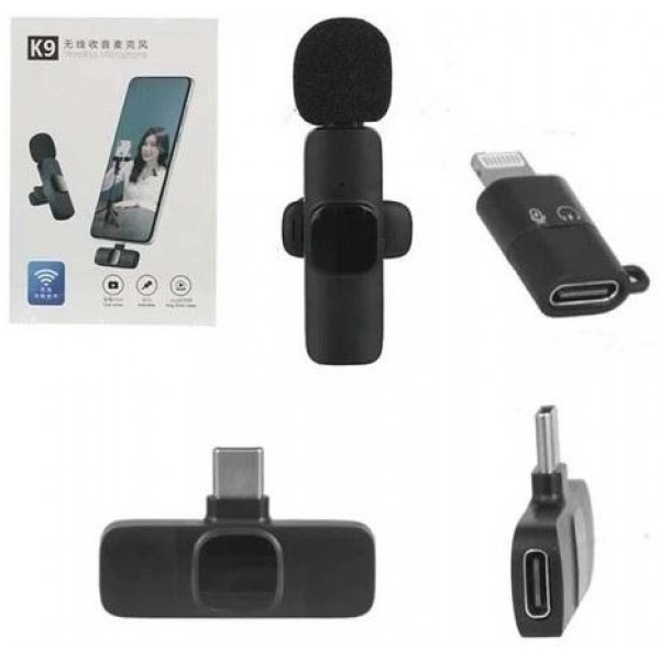 Фото - Микрофон для смартфона XOKO K9 с адаптером Lightning-Type-C (XK-K9BK)