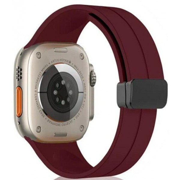 Фото - Ремешок для смарт-часов XOKO for Apple Watch 42/44/45/49 мм Bordo (XK-MGT-44BRD)