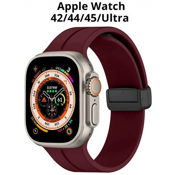 Фото - Ремешок для смарт-часов XOKO for Apple Watch 42/44/45/49 мм Bordo (XK-MGT-44BRD)