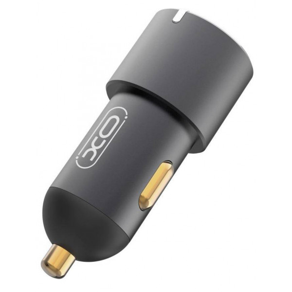 Фото - Автомобильное зарядное устройство XO CC45 1 USB QC 3.0 + 2 Type-C PD (60W) Black (XO-CC45-BK)