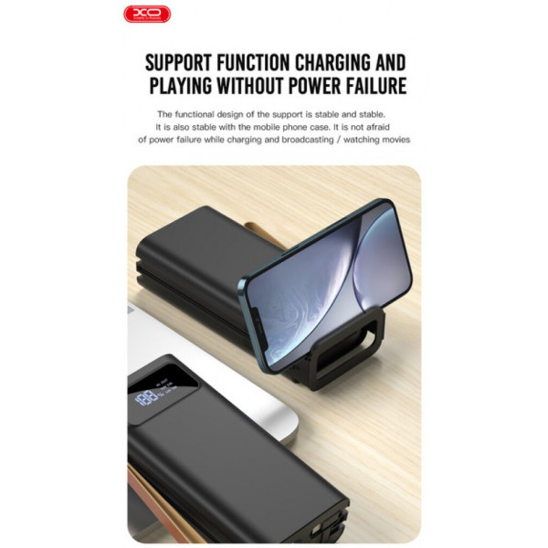 Фото - Батарея мобильная XO 30000mAh + кабель 3в1 (XO-PR142-BK)