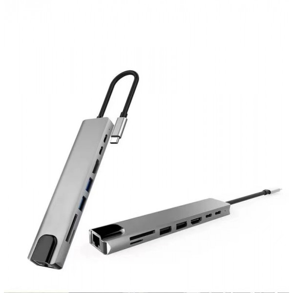 Фото - Хаб USB XOKO AC-550 8 в 1 (XK-AC550-SL)