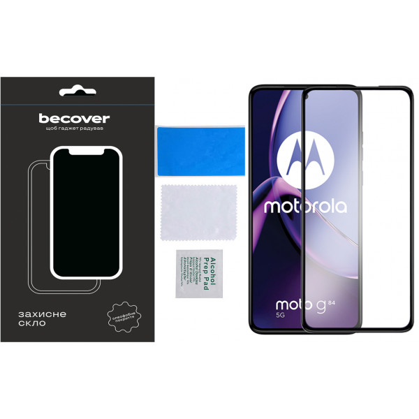 Фото - Защитное стекло для смартфона BeCover Motorola Moto G84 Black (710108)