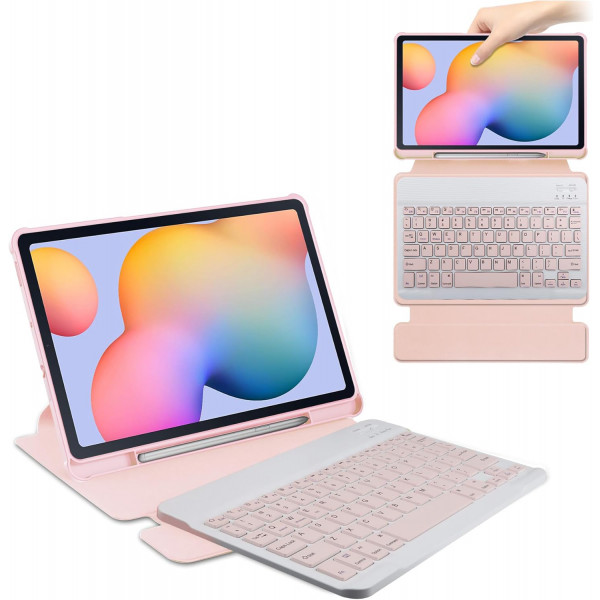 Фото - Чехол-клавиатура для планшета BeCover 360° Rotatable for Samsung Galaxy Tab S6 Lite 10.4 P610/P613/P615/P619 Pink (712408)