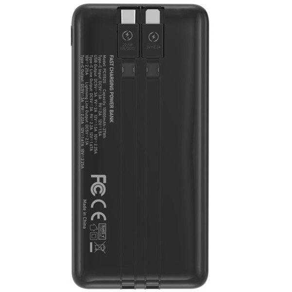 Фото - Батарея мобильная Bavin PC1152S 10000 mAh 22.5W Black (Y-PC1152S-BK)