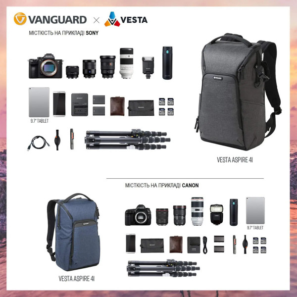 Фото - Рюкзак для фотокамеры со смен.объективом Vanguard Vesta Aspire 41 Navy (Vesta Aspire 41 NV)