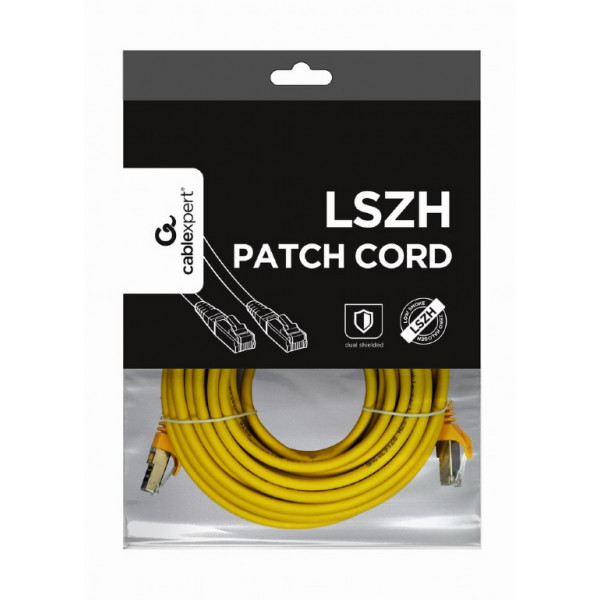 Фото - Кабель патч-корд Cablexpert S/FTP (PP6A-LSZHCU-Y-10M) 50u 10m Yellow