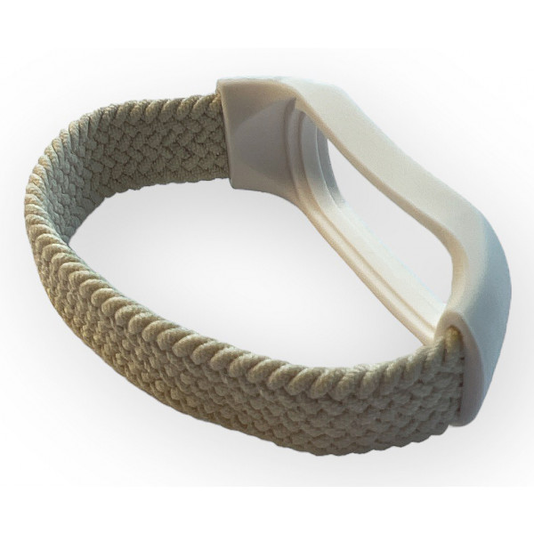 Фото - Ремешок для фитнес-браслета BeCover Elastic Nylon Style for Xiaomi Mi Smart Band 5 / Mi Smart Band 6 (Size M) Beige (710495)