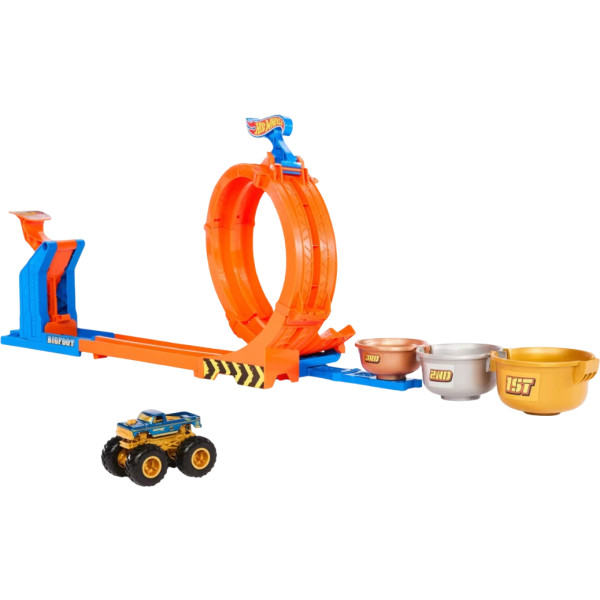 Фото - Игровой набор Hot Wheels Петли и трюки серии Соревнования за кубок Monster Trucks (JBX64)