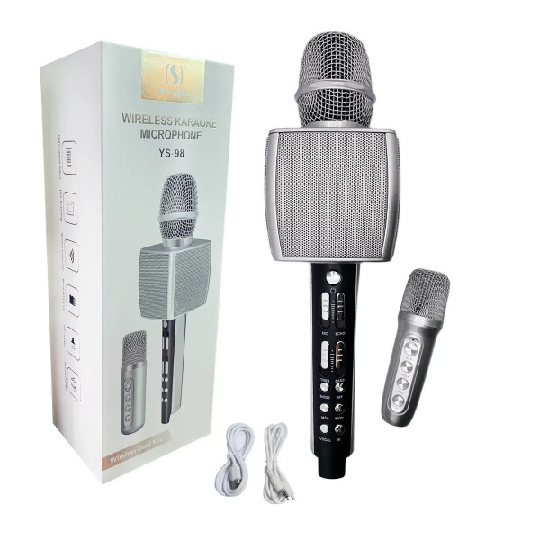 Фото - Микрофон вокальный беспроводной Magic Karaoke YS-98 Silver