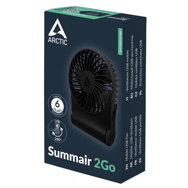 Фото - Вентилятор портативный ARCTIC USB-C SUMMAIR 2GO Black (AEBRZ00027A)