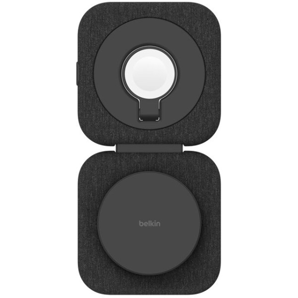 Фото - Беспроводное зарядное устройство Belkin 2в1 15Вт Travel Pad Qi2 (WIZ026VFBK)