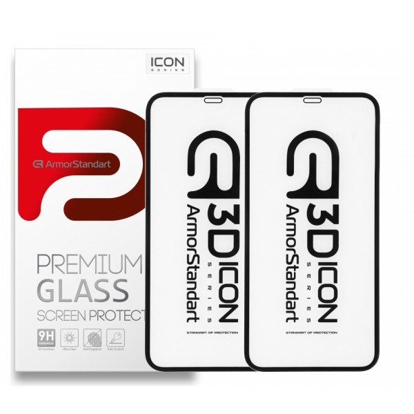 Фото - Защитное стекло для смартфона Armorstandart Icon 3D for iPhone 11Pro Max/XS Max Black 2 шт. (ARM56214-GI3D-BK)