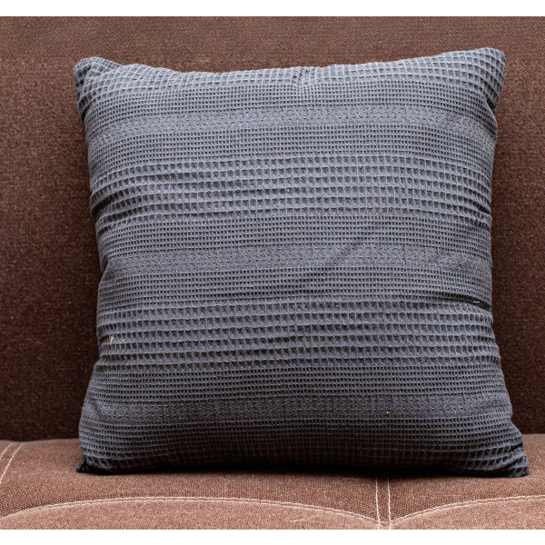 Фото - Подушка декоративная Zastelli Dark Gray WAFFLE 40х40 см (22159)