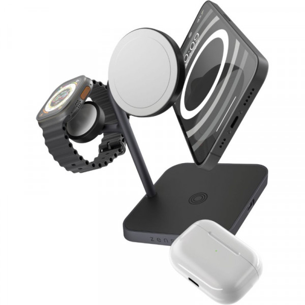 Фото - Беспроводное зарядное устройство Zens 4-in-1 MagSafe + Watch Wireless Charging Station Black (ZEAPDC01/00)