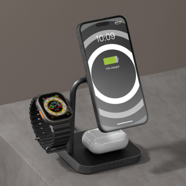 Фото - Беспроводное зарядное устройство Zens 4-in-1 MagSafe + Watch Wireless Charging Station Black (ZEAPDC01/00)