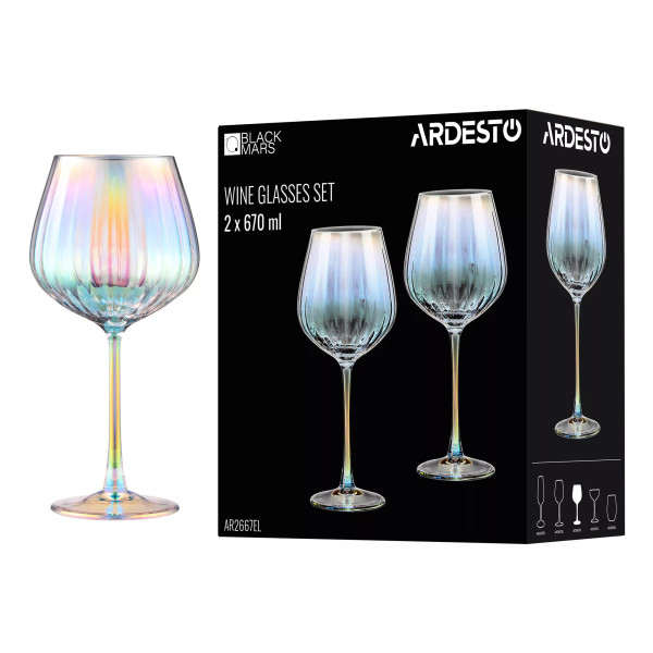 Фото - Набор бокалов Ardesto Black Mars Zenith 670 мл 2 шт. (AR2667EL)