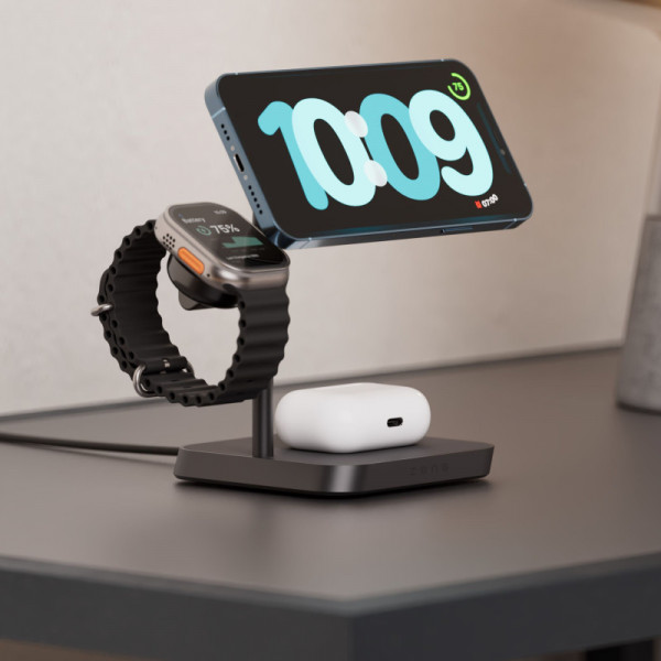 Фото - Беспроводное зарядное устройство Zens 4-in-1 MagSafe + Watch Wireless Charging Station Black (ZEAPDC01/00)