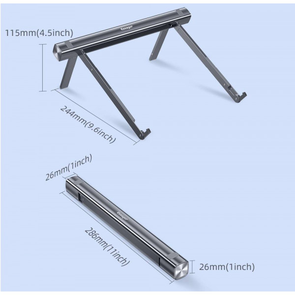 Фото - Подставка для ноутбука Essager Zenchey laptop stand holder Grey (ZEZJZD-ZC0G)
