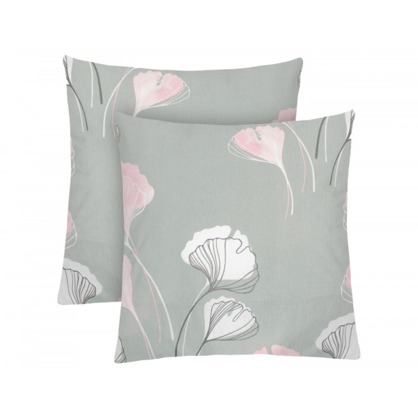 Фото - Наволочка Home Line 70х70 2 шт. ГИНКО БЕЛОБА серо-розовый (183270)