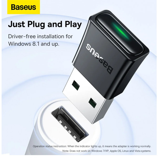 Фото - Адаптер сети Bluetooth USB Baseus BA07 Wireless Adapter (ZJBA010001)