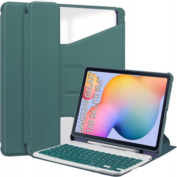 Фото - Чехол-клавиатура для планшета BeCover 360° Rotatable for Samsung Galaxy Tab S6 Lite 10.4 P610/P613/P615/P619 Dark Green (712406)