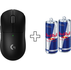 Мышь беспроводная игровая Logitech G Pro X Superlight 2 SE Lightspeed Black + энергетический напиток Red Bull 0,25 л (x2)