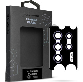 Защитное стекло для смартфона Armorstandart для камеры Supreme Black Icon for Samsung S24 Ultra Violet Titanium (ARM76605)