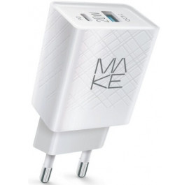 Сетевое зарядное устройство MAKE 20W PD+QC White (MCW-324PWH)